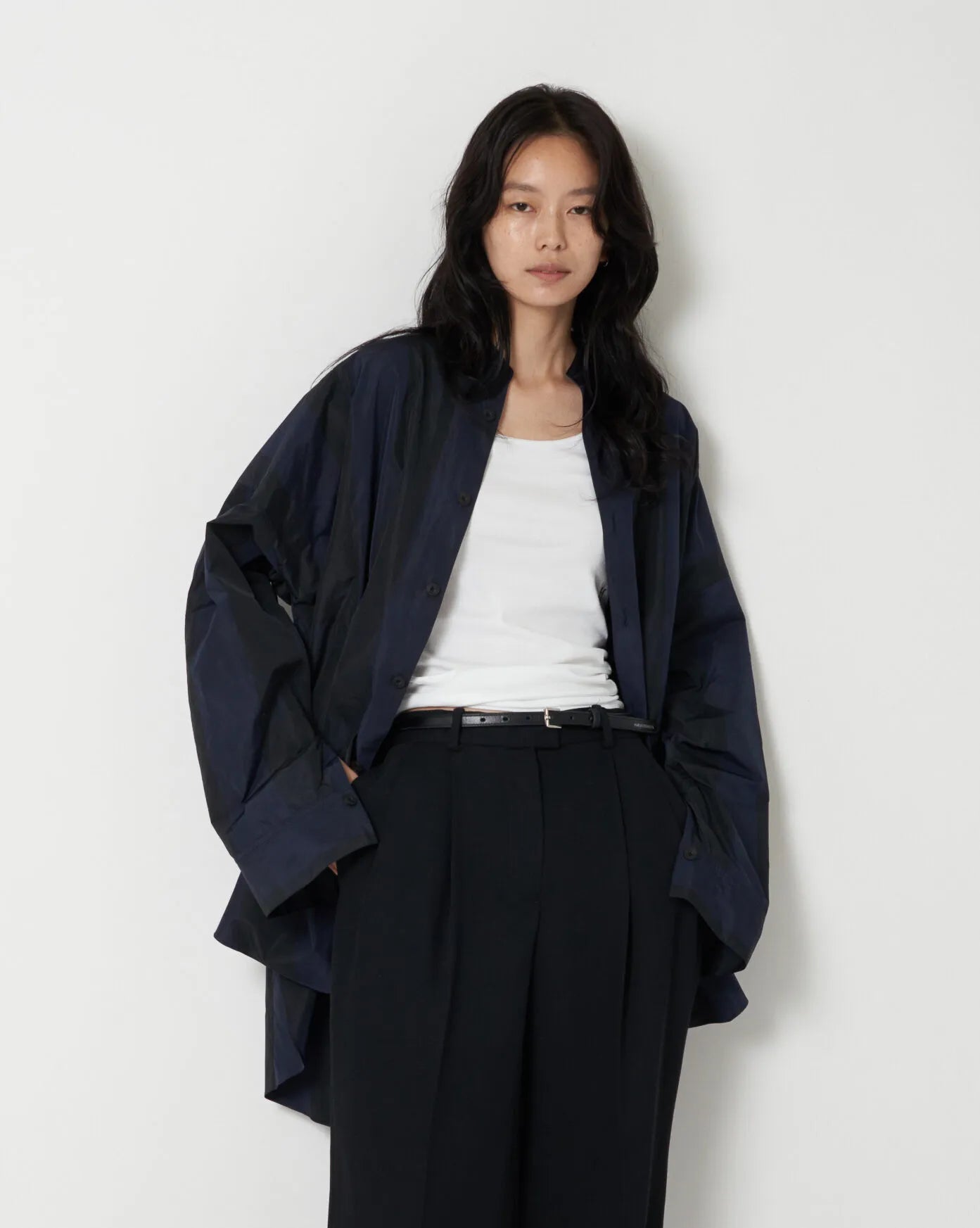 JASLYN - PLAID TAFFETA VOLUMINOUS SHIRT – HARUNOBUMURATA