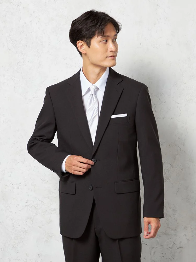 礼服]【ウエストアジャスター仕様】フォーマル 2つボタン ワンタック