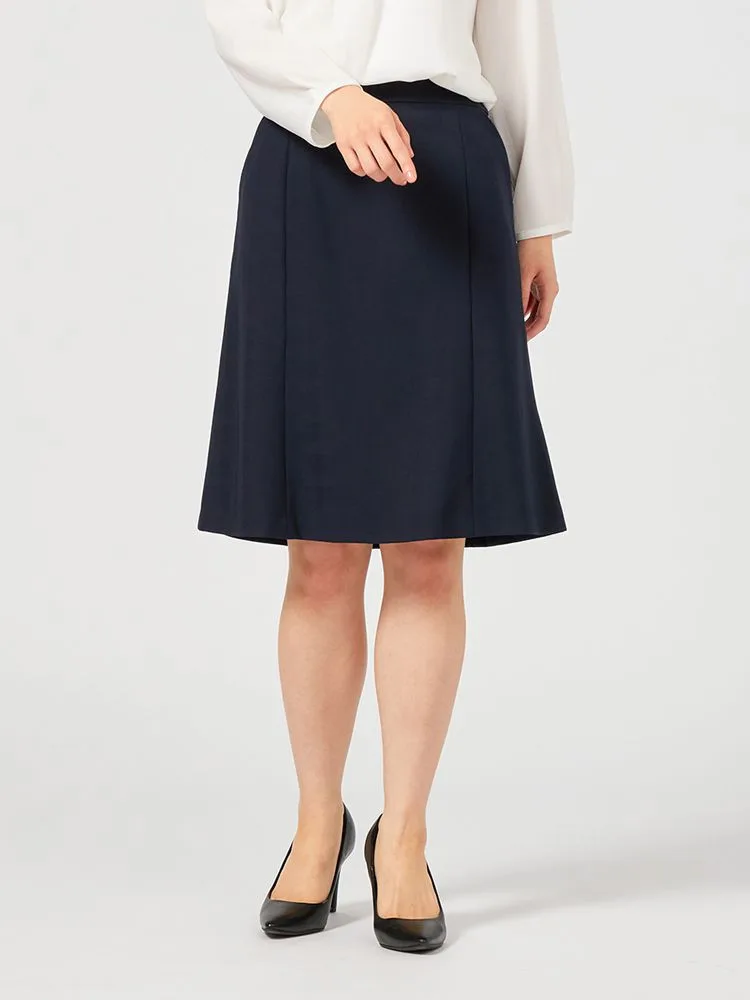 ウォッシャブル】セミフレアスカート ストレッチ S＆M Knightsbridge