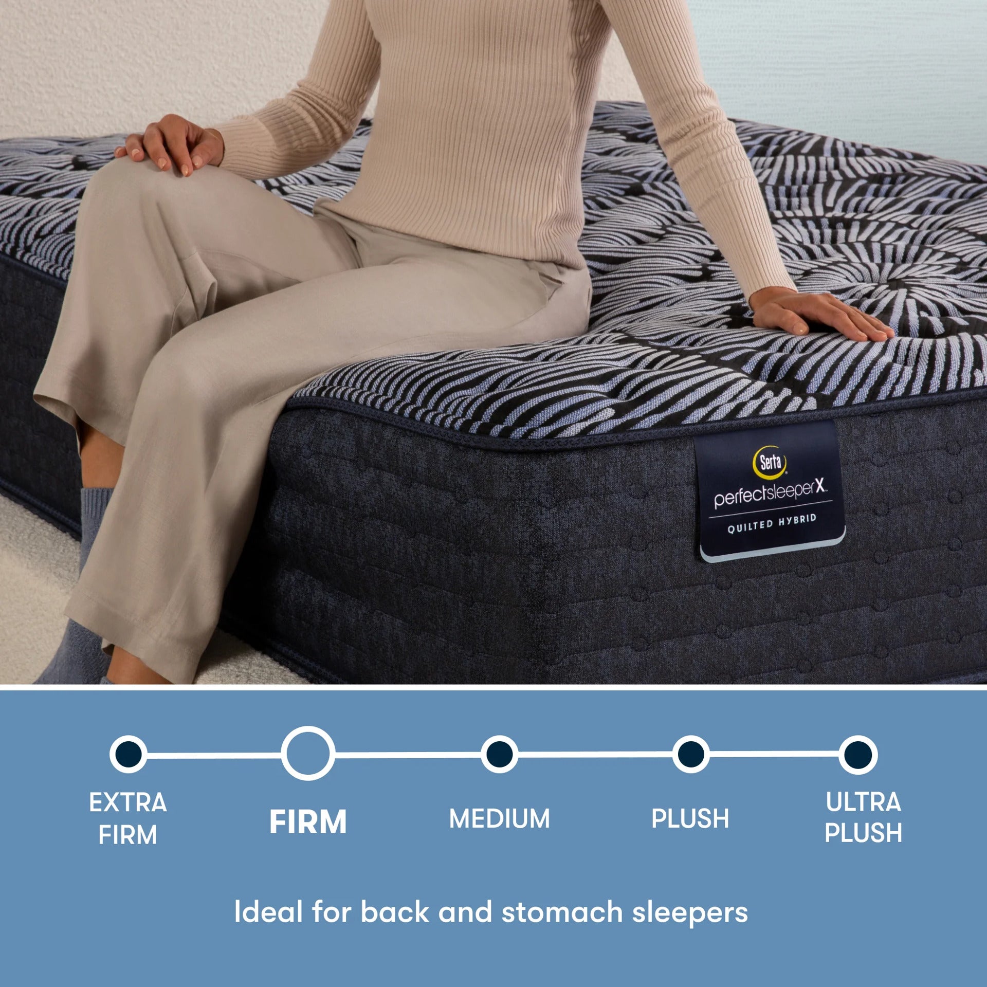 Serta Perfect Sleeper X Quilted Hybrid Mattress | Hardwood