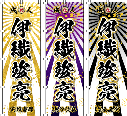 成人式.のぼり旗☆名入れ旗.名前のぼり☆成人式.成人の日の名前入りのぼり