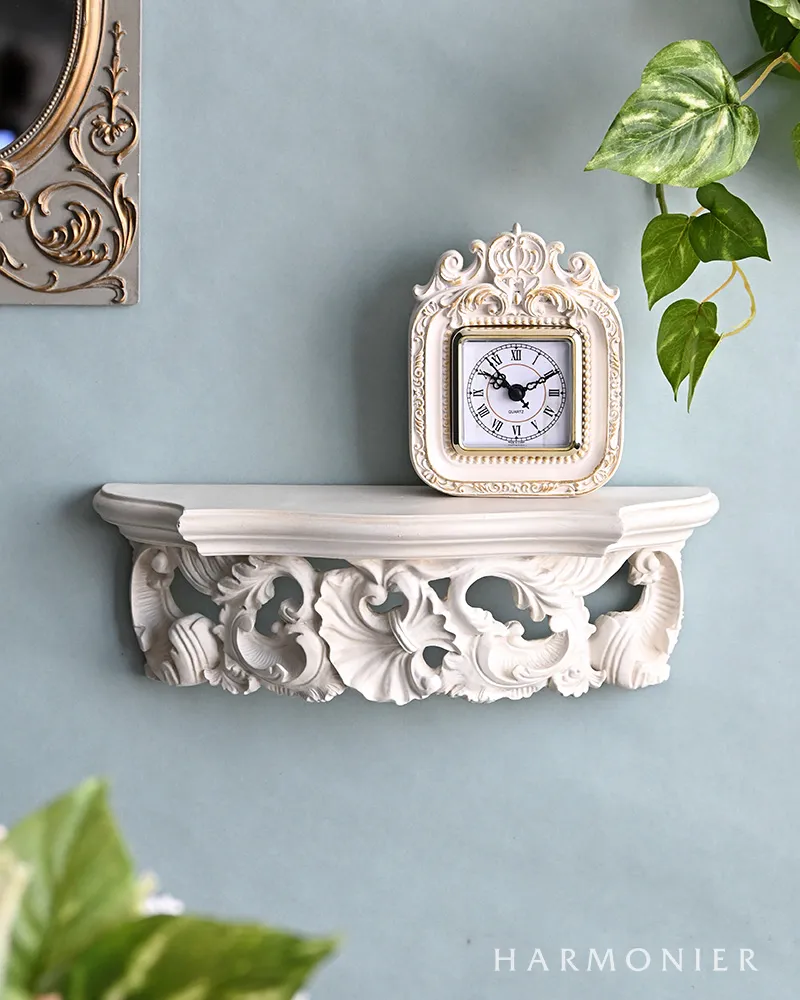 ヴェルサイユウォールシェルフ/ホワイト | 輸入雑貨の通販ハルモニア
