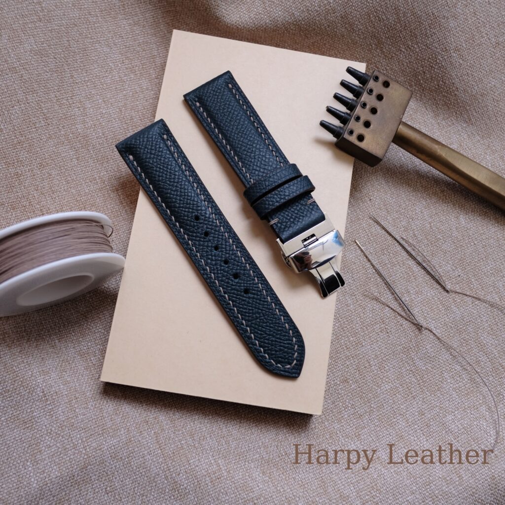 Blue Watch Strap & Band - Handmade leather watch strap - HARPY LEATHER