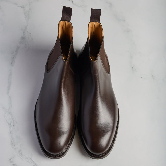 Dark Brown Wax Calf Chelsea 5 by Crockett & Jones– Harrison Limited