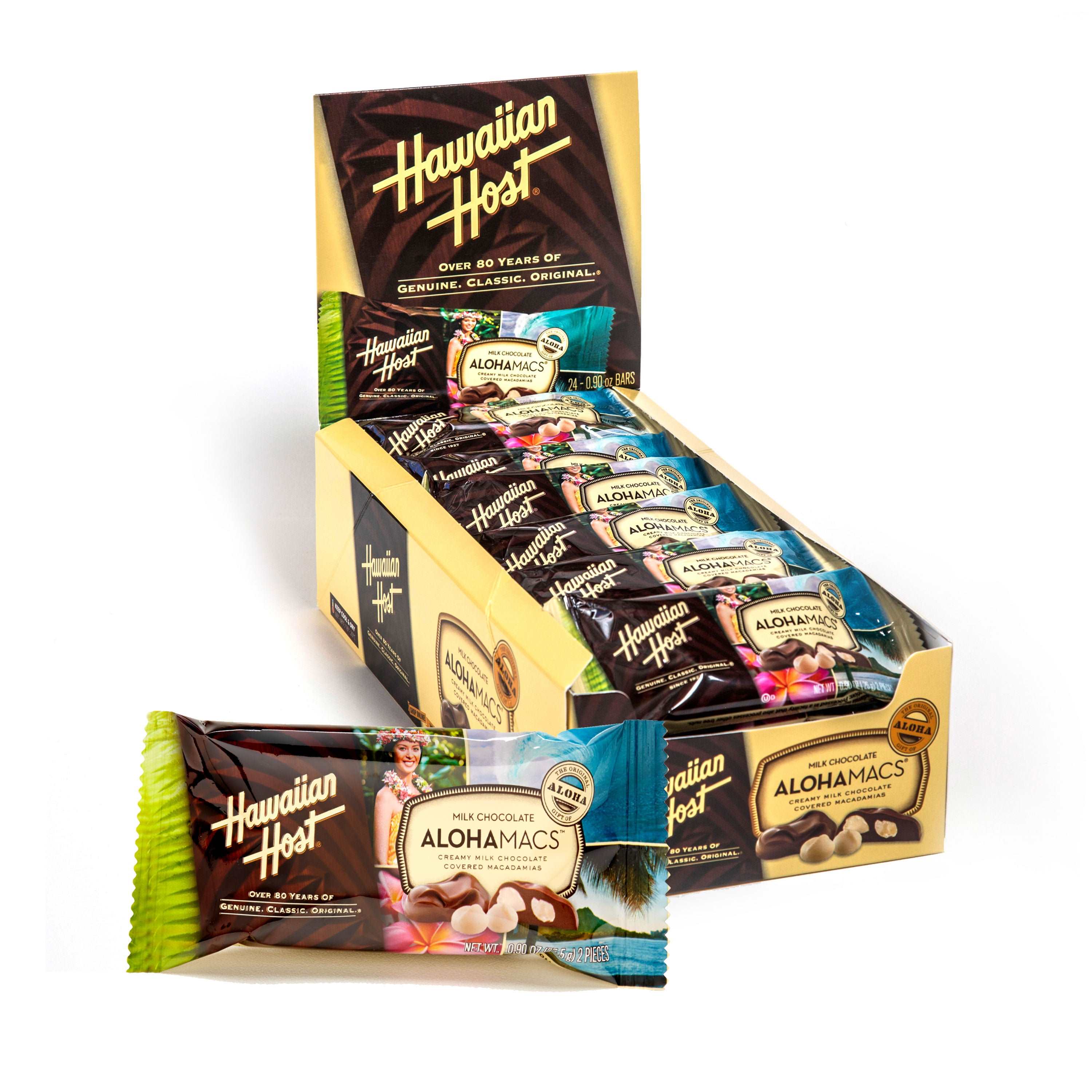 AlohaMacs Milk Chocolate 2-Piece Bars