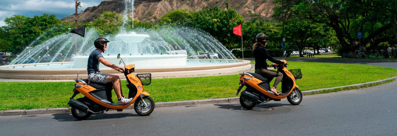 Diamond Head Crater Moped Rental Ride and Hike