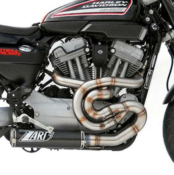 PAUGHCO Upsweep フィッシュテールマフラー ブラック スポーツスター