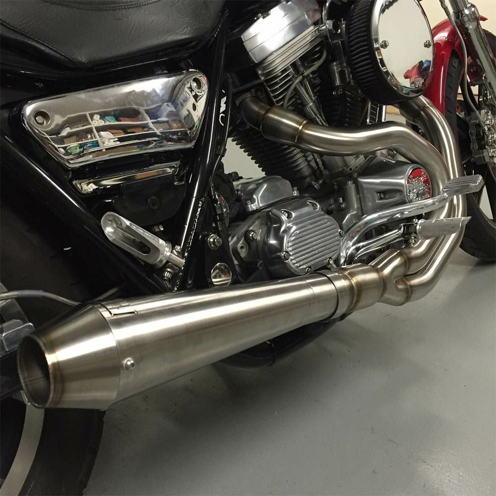 Thrashin Supply OG ステンレス 2-1フルエキゾーストマフラー ブラック