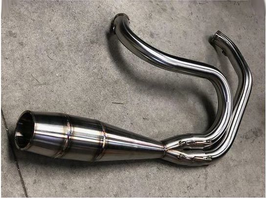 SAWICKI 2in1フルエキゾーストマフラー ブラッシュ/ブラックエンド