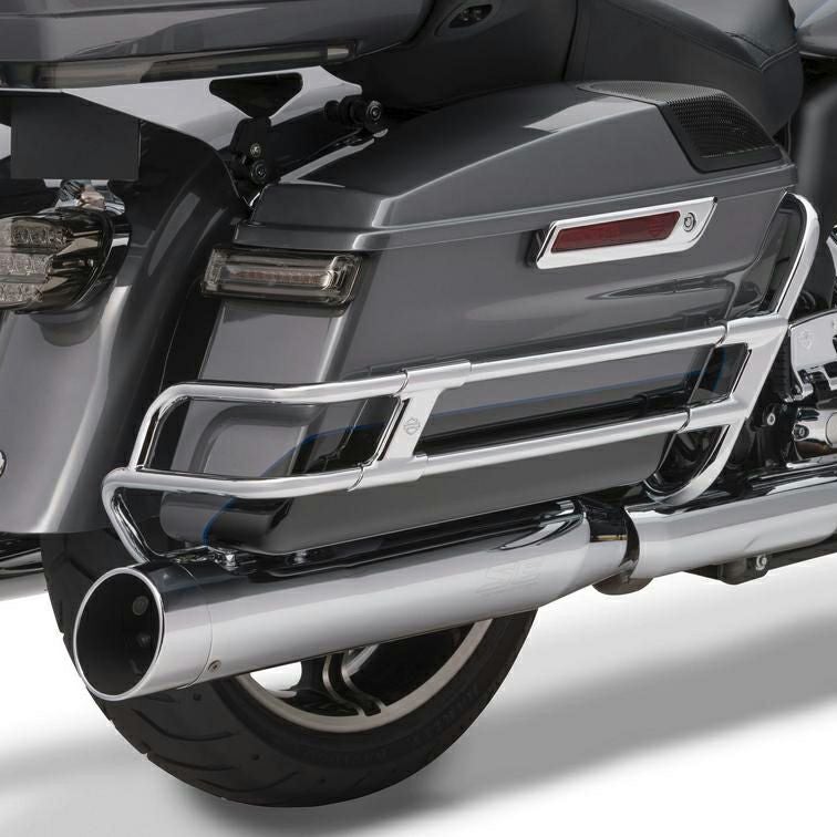 ハーレー、ツインレール・サドルバッグガードレール クローム