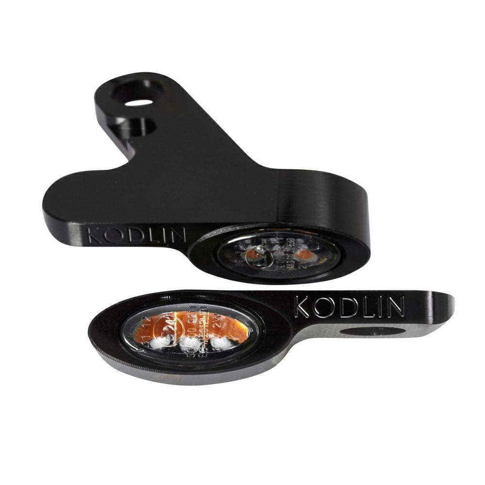 M8ソフテイル用LEDフロントターンシグナル エリプス ブラック