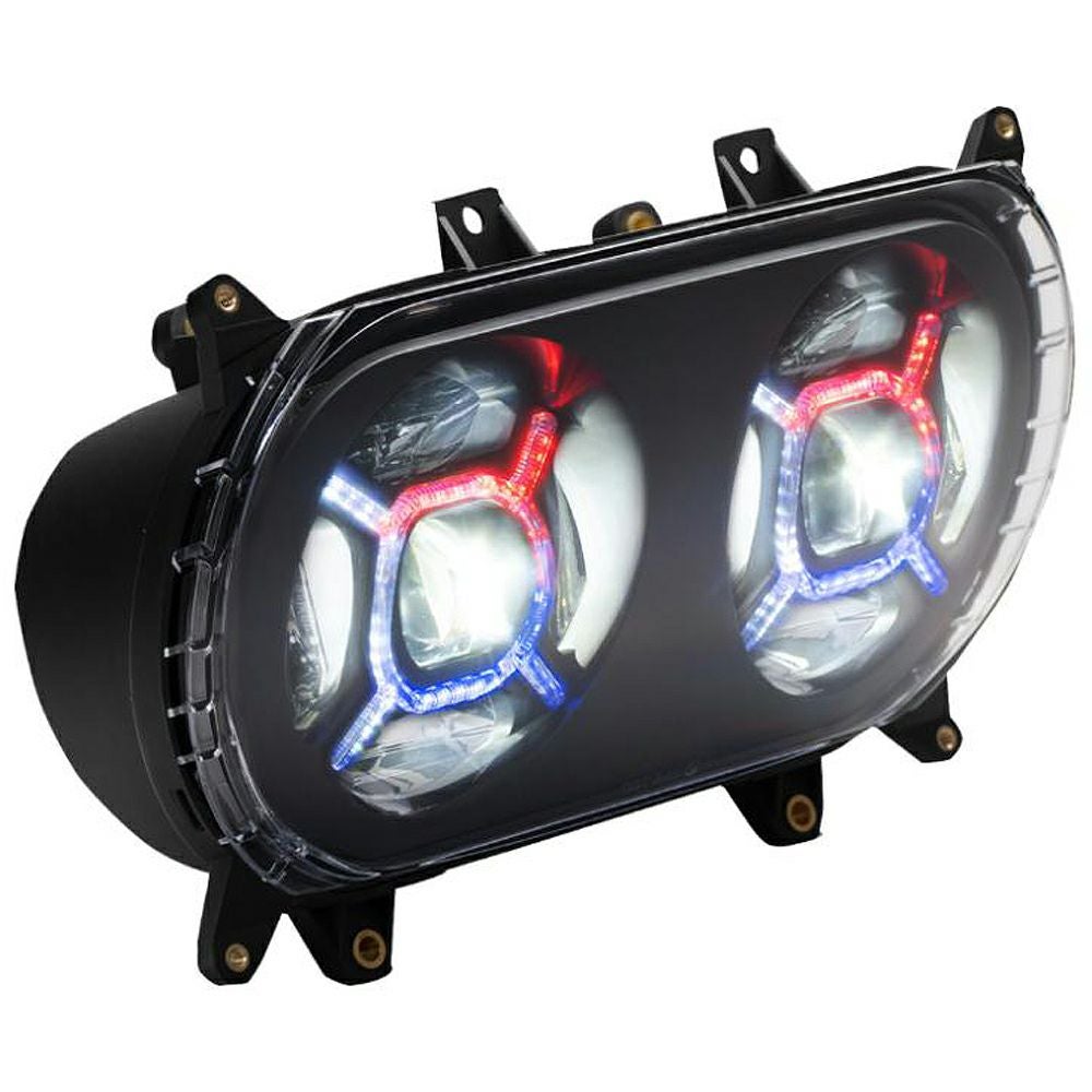 HogWorkz ロードグライド・デュアルビジョンLEDヘッドライト |ハーレー