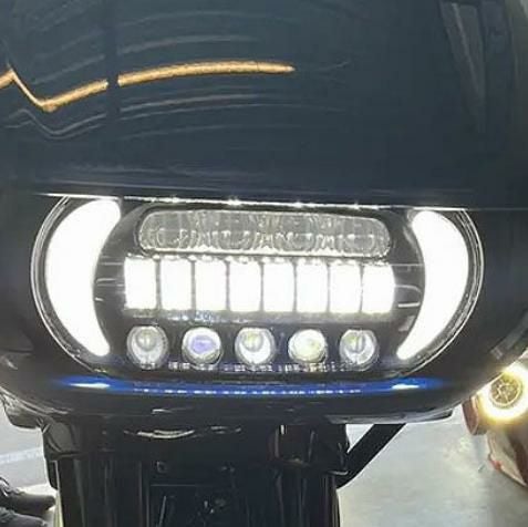 HogWorkz ロードグライド・デュアルビジョンLEDヘッドライト |ハーレー