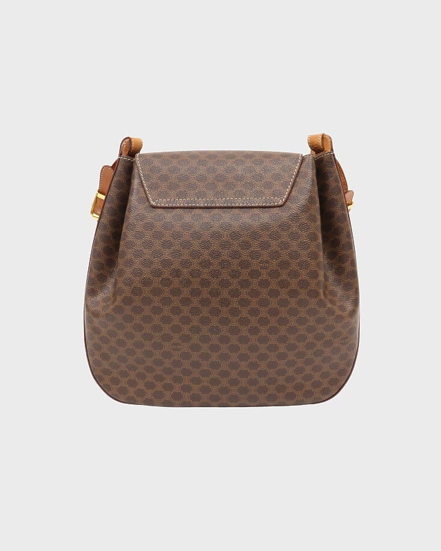 CELINE マカダム柄巾着ショルダーバッグ | Hedy