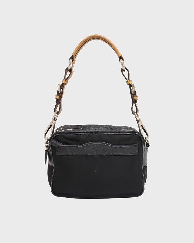 PRADA 三角ロゴ金具ナイロンレザーワンショルダーバッグ | Hedy