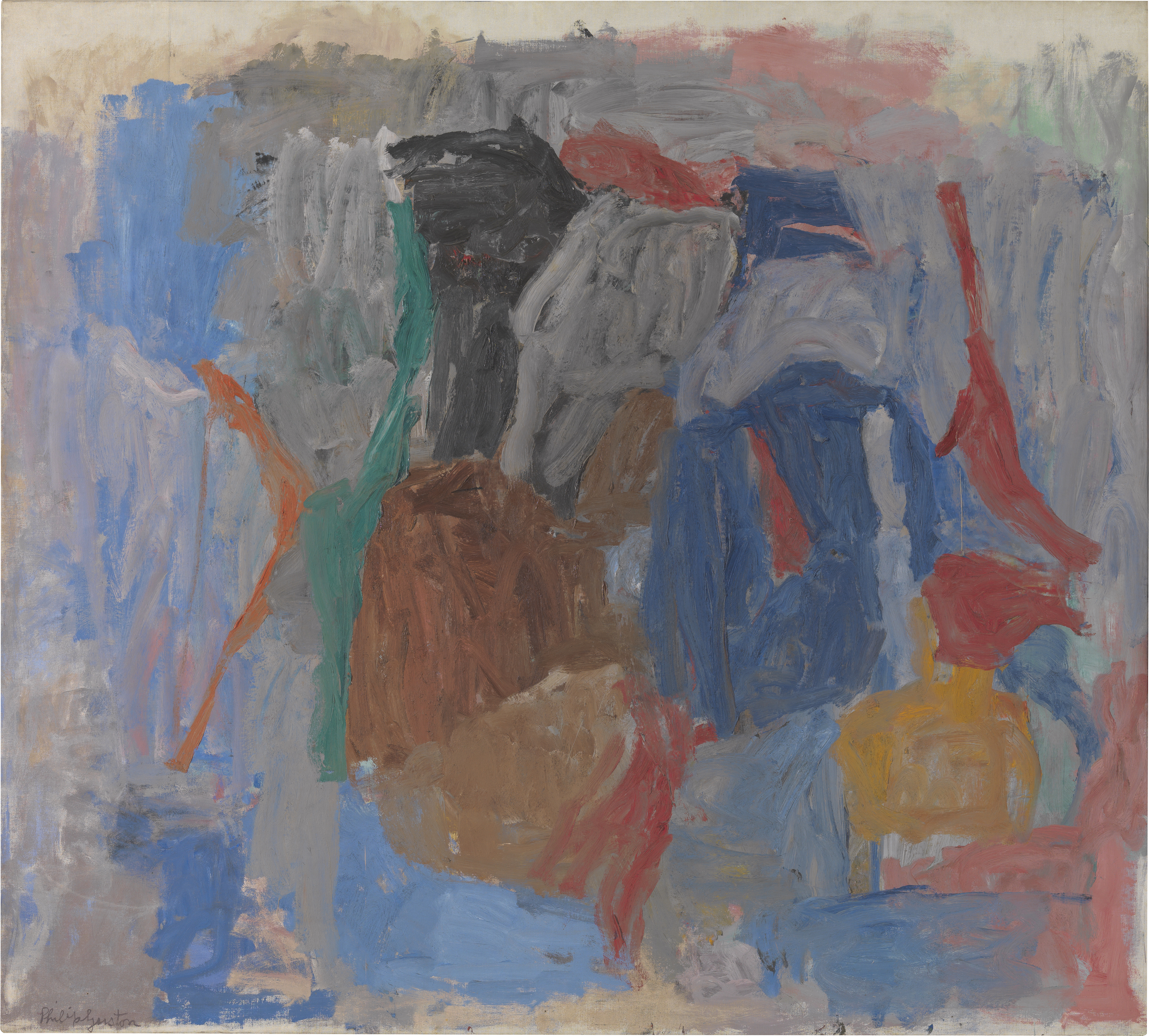 ポロックら抽象表現主義の渦に、フィリップ・ガストン。政治のことも