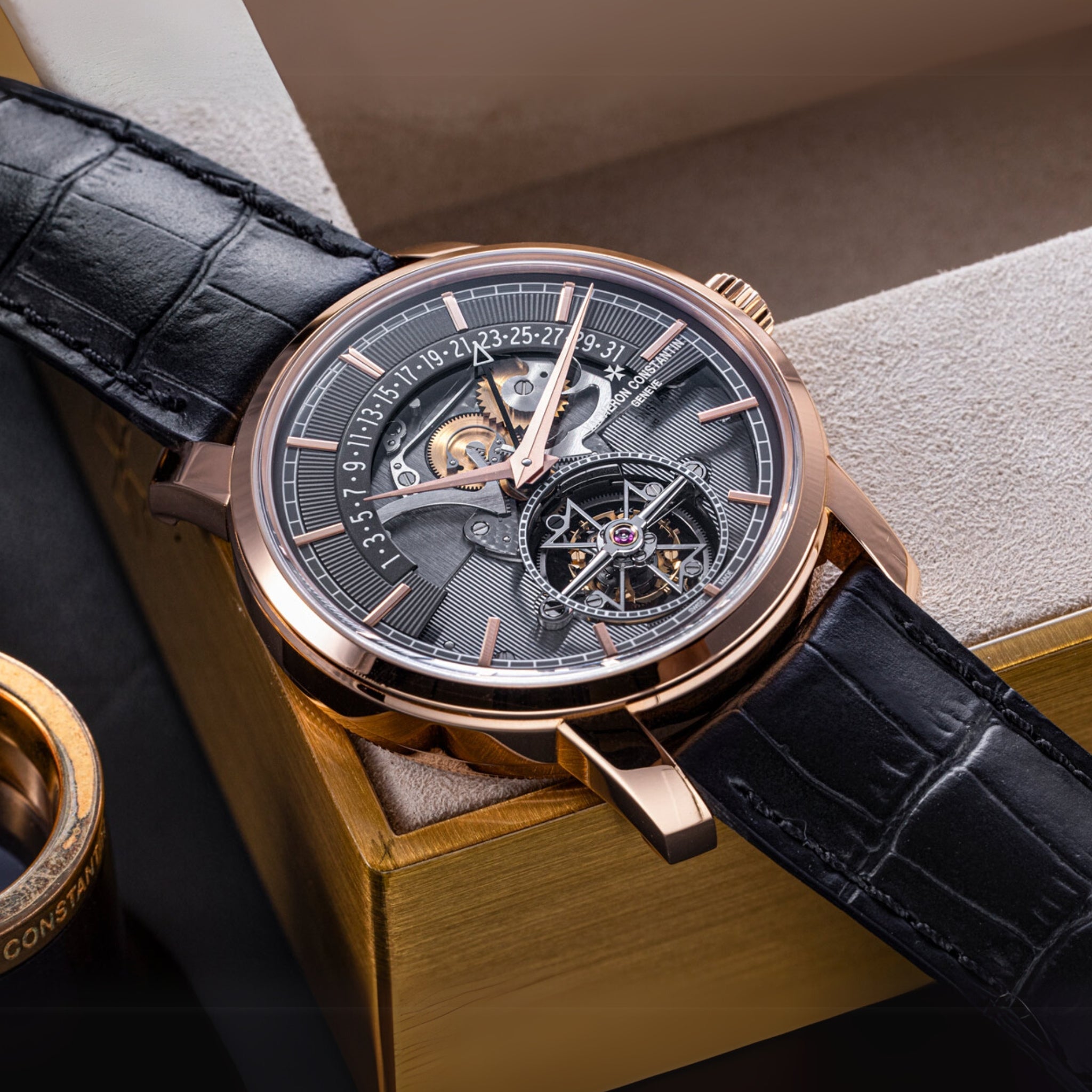 Black Vacheron Constantin Leather Strap - Helvetus® Switzerland