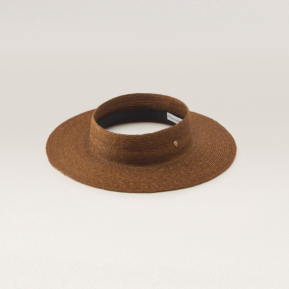 Shop the Rani Medium Brim Open Crown Boater Hat in Nutshell