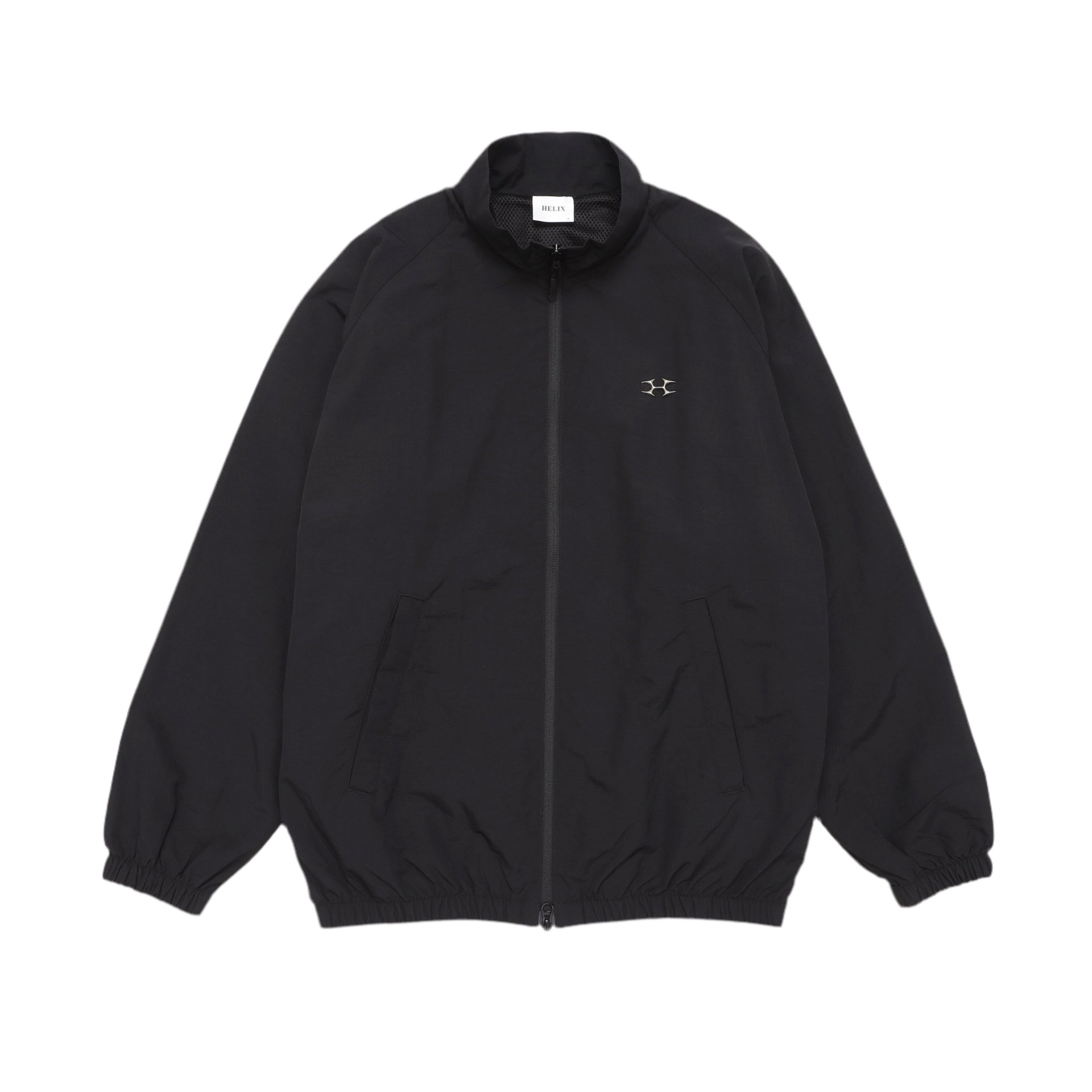 HELIX LOGO CHARM NYLON JACKET BLACK