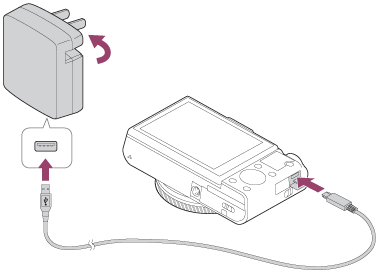 ヘルプガイド | バッテリーを本機に入れて充電する