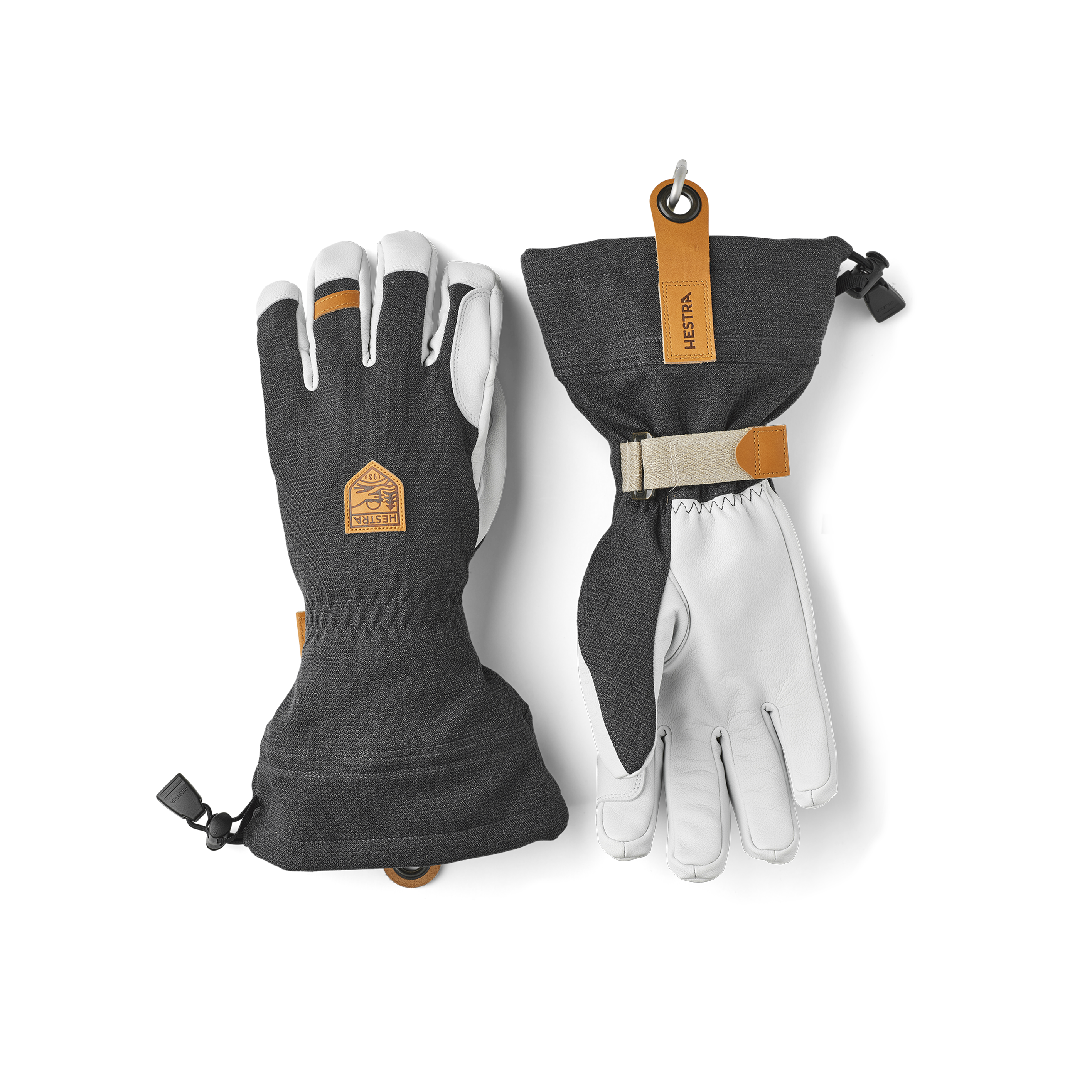 Army Leather Patrol Gauntlet - Charcoal | Hestra Gloves