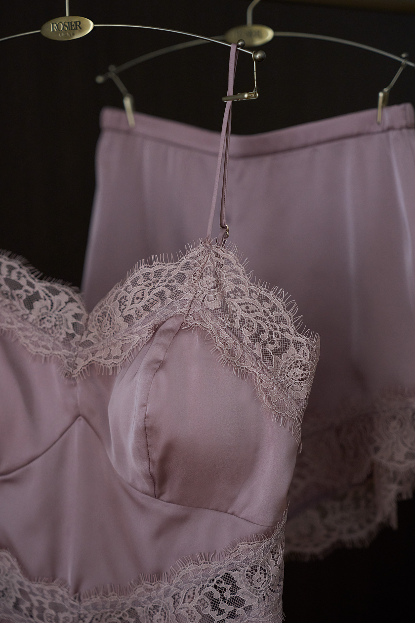 mocha】Lace Camisole Set