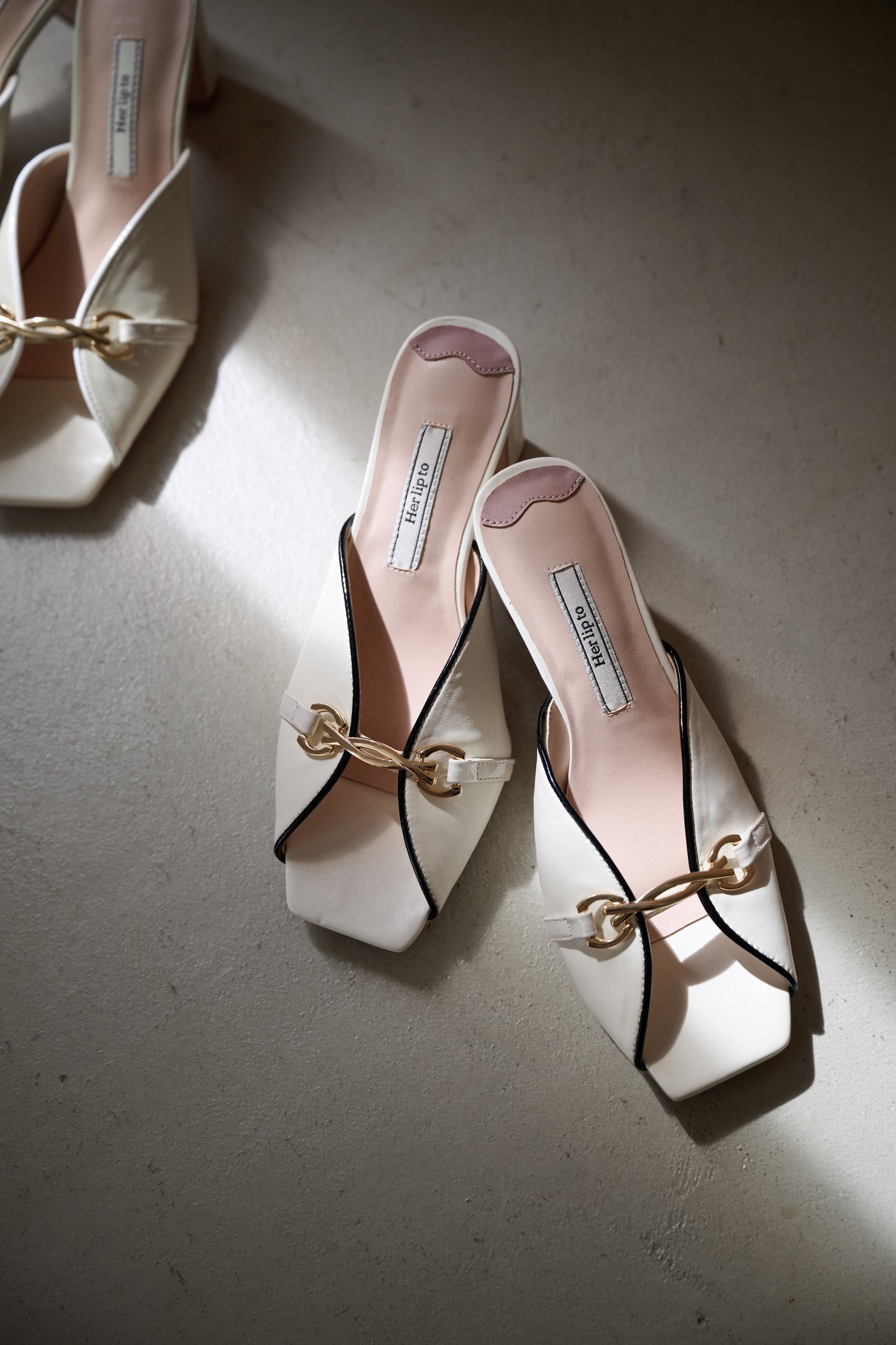 keさん専用】Her lip to ホワイト スクエアトゥミュール 38 keさん専用