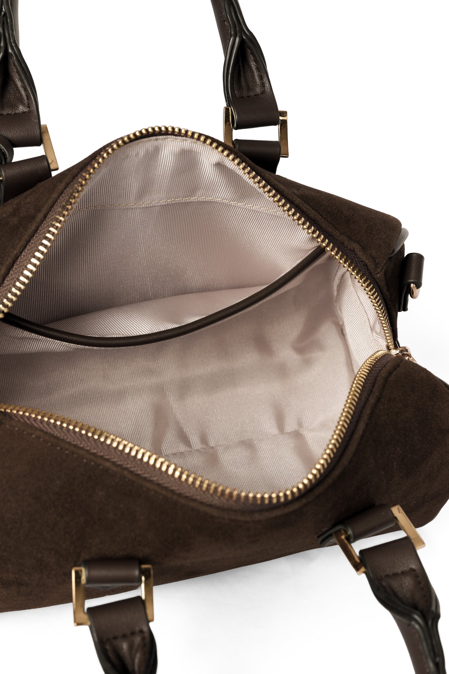 Suede Mini Boston Bag