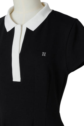 Short Sleeve Polo Mini Dress