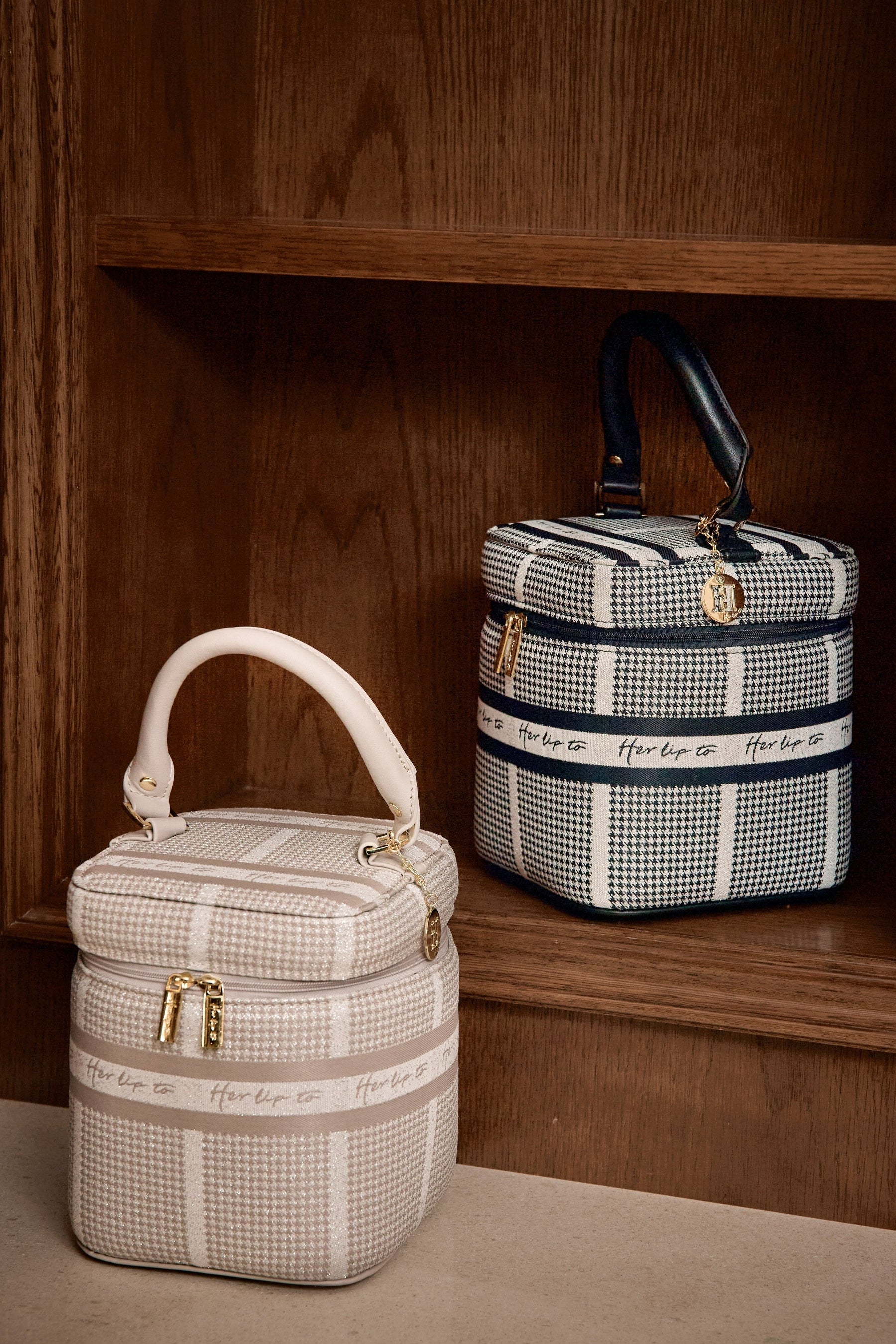 Her lip to Jacquard Vanity Bag バニティバッグ