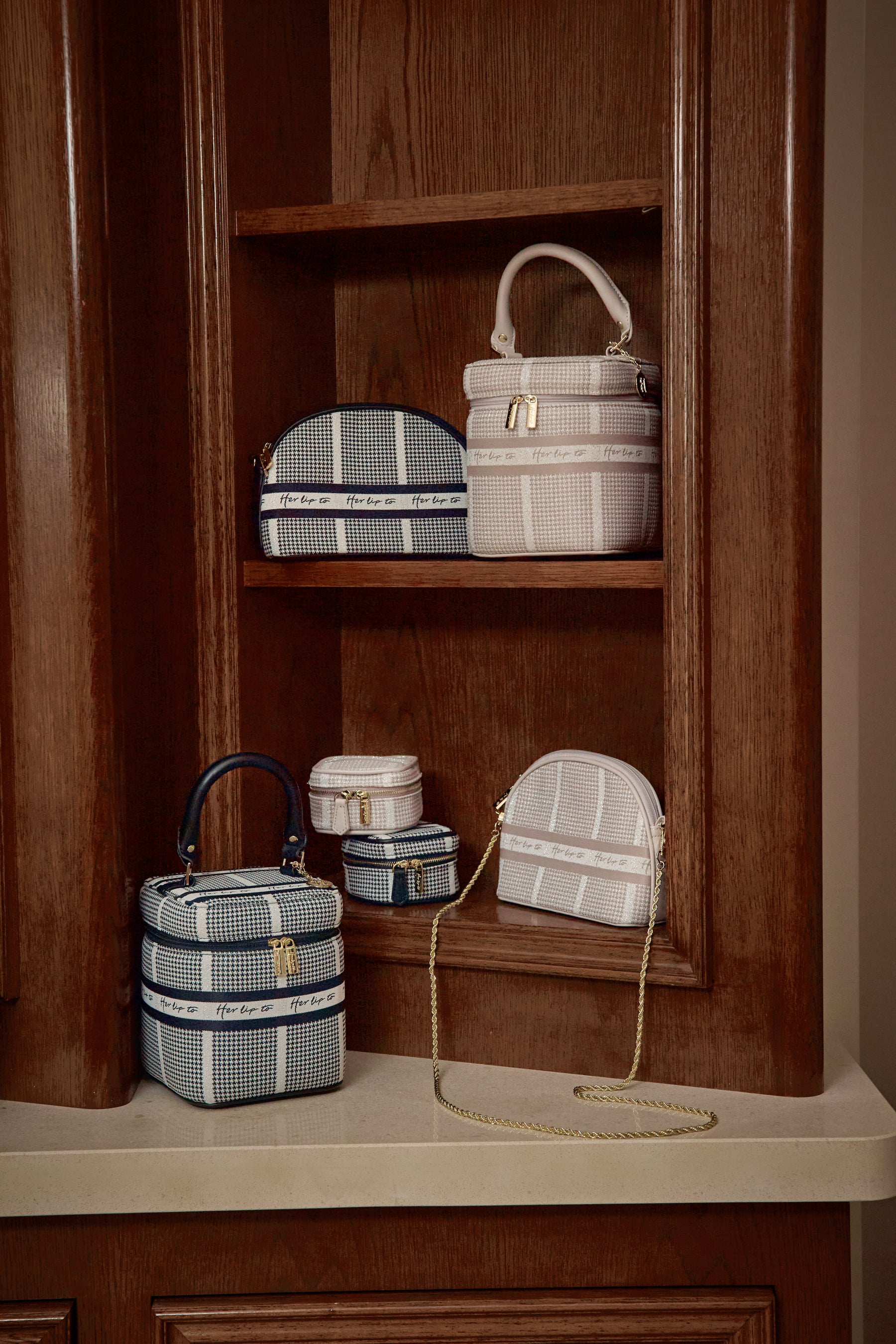 Her lip to Jacquard Vanity Bag バニティバッグ