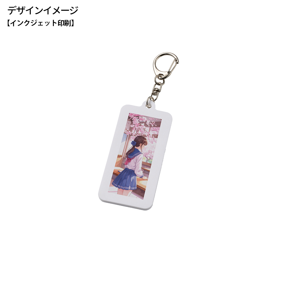 ラバーキーホルダー(スクエア型)【販促花子ノベルティ】