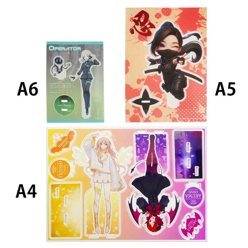 アクリルスタンド(プレート) A5サイズ【販促花子ノベルティ】