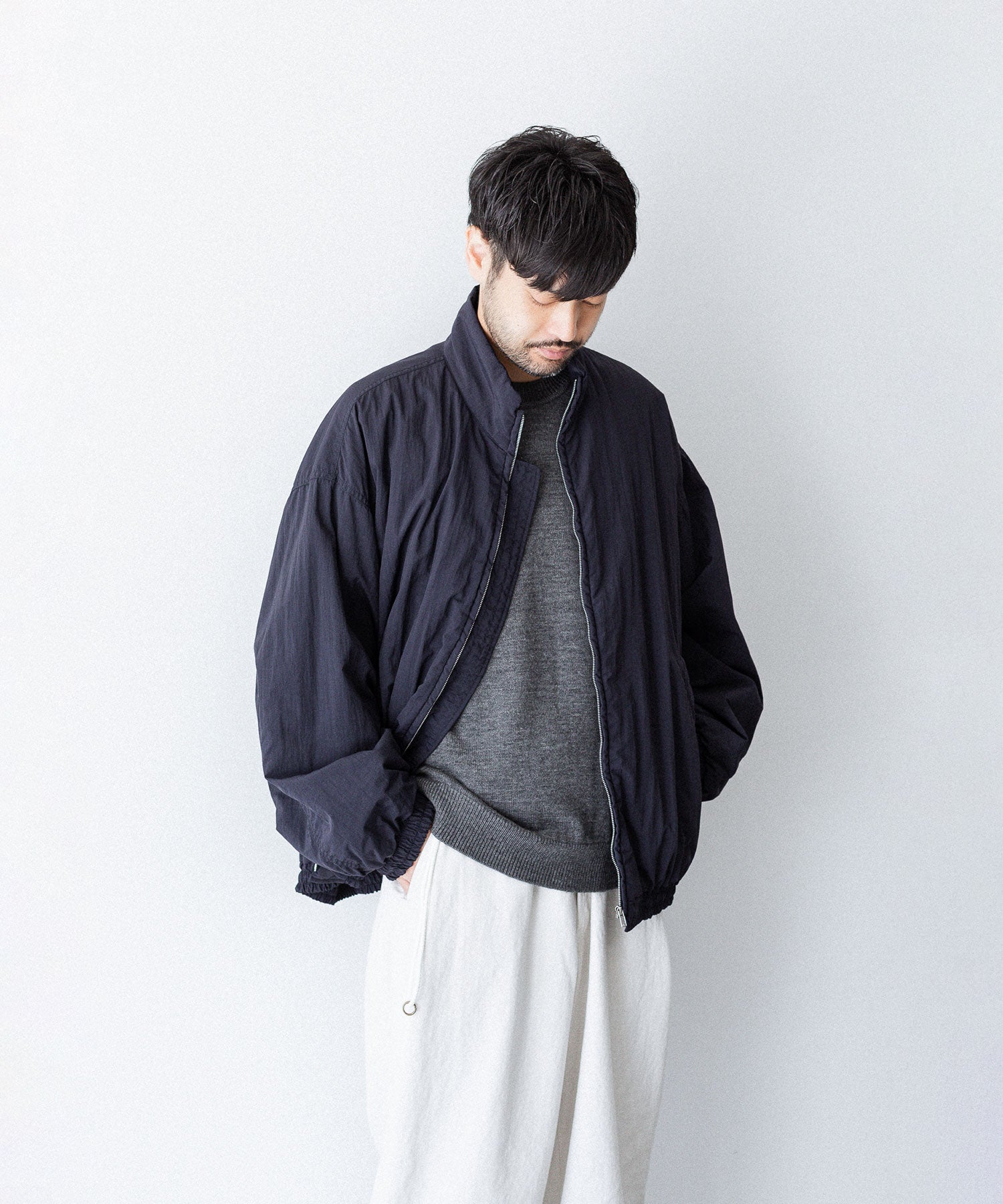 ssstein / シュタイン】RECYCLED NYLON PADDED JACKET - DARK NAVY