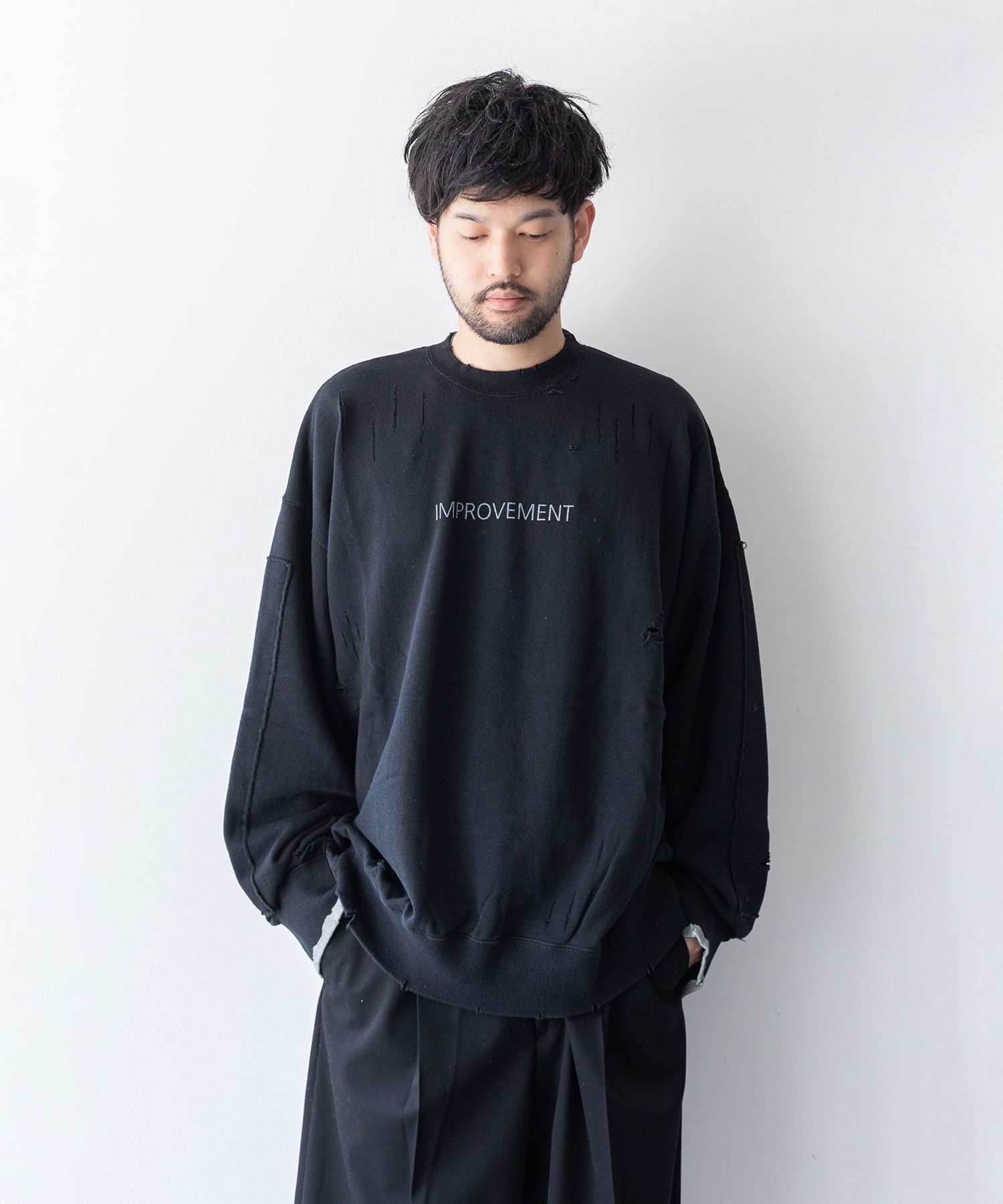 stein / シュタイン】OVERSIZED REBUILD SWEAT LS - DARK NAVY | 公式