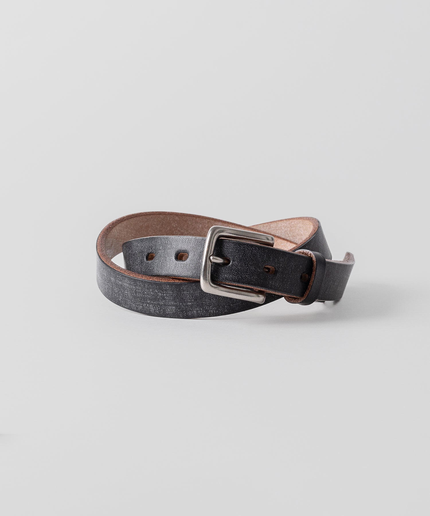 INTÉRIM/インテリム】25mm OAK BARK LEATHER BELT - BLACK | 公式通販