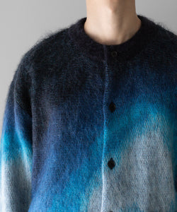 stein / シュタイン】GRADATION MOHAIR KNIT CARDIGAN - BLUE BLACK