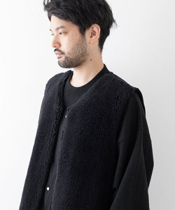 stein / シュタイン】WOOL FUR REVERSIBLE VEST - BLACK | 公式通販