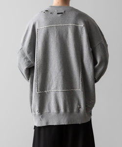 ssstein / シュタイン】OVERSIZED REBUILD SWEAT LS - TOP GREY | 公式