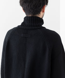 stein / シュタイン】EX FINE LAMBS LOOSE HIGH NECK KNIT LS - BLACK