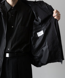 ssstein / シュタイン】NYLON TWILL HOODED ZIP UP JACKET - BLACK