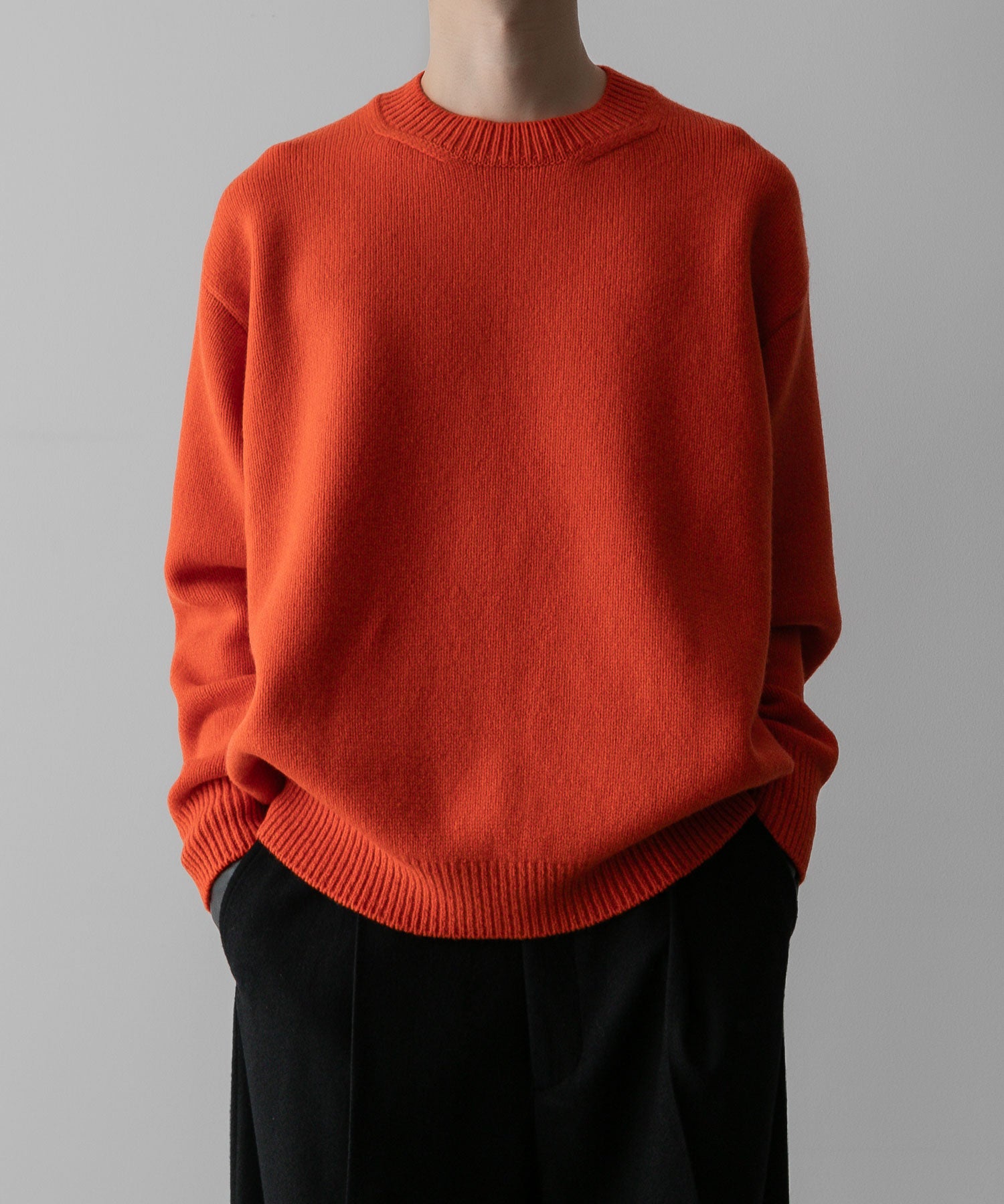 ssstein / シュタイン】EXTRA FINE WOOL WARM KNIT CREW NECK LS