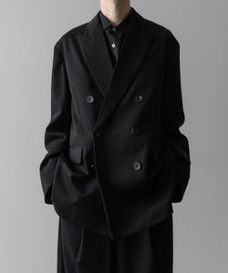 ssstein / シュタイン】OVERSIZED DOUBLE BREASTED JACKET - BLACK