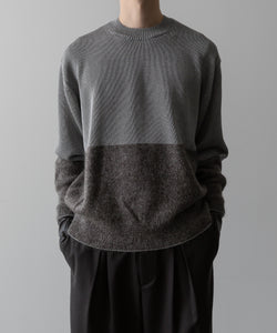 ssstein / シュタイン】MOHAIR GLITTER KNIT COMBINATION LS - GREIGE