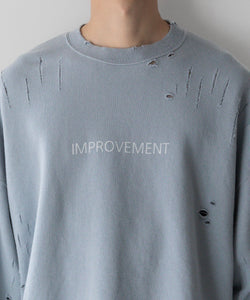 stein / シュタイン】OVERSIZED REBUILD SWEAT LS - GREY BLUE | 公式