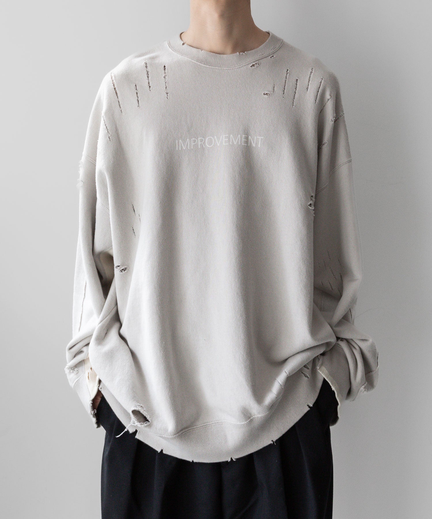stein / シュタイン】OVERSIZED REBUILD SWEAT LS - GREIGE | 公式通販