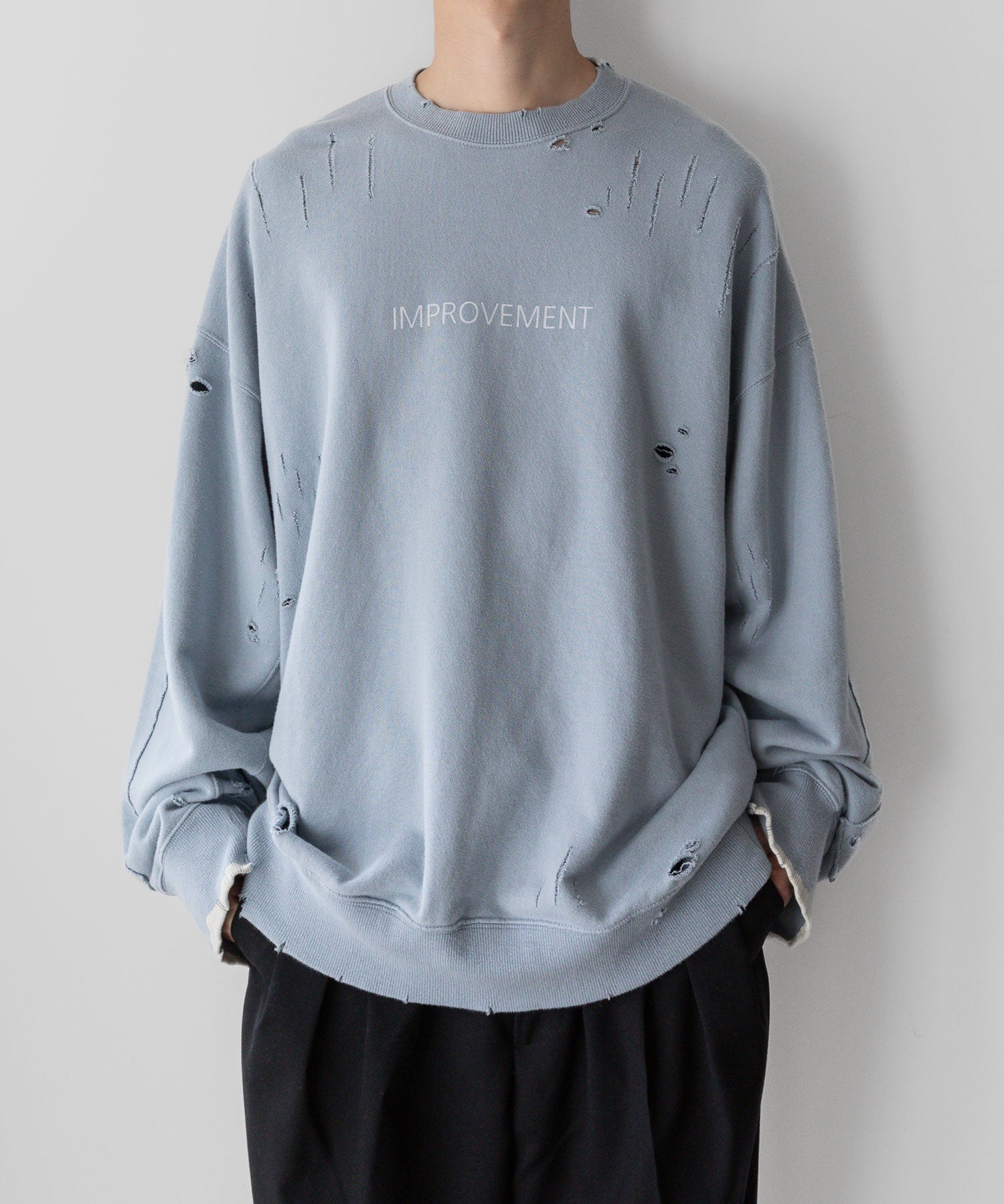stein / シュタイン】OVERSIZED REBUILD SWEAT LS - GREY BLUE | 公式