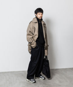ssstein / シュタイン】OVERSIZED DRIVERS KNIT ZIP JACKET - BLACK