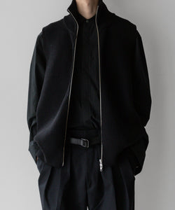 stein / シュタイン】OVERSIZED DRIVERS KNIT ZIP VEST - BLACK | 公式