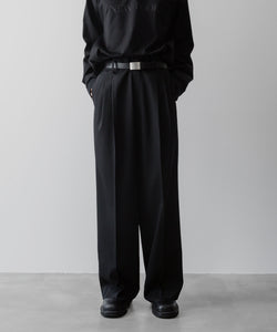 ssstein / シュタイン】LONG WIDE TROUSERS (2/90 WOOL GABARDINE